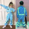 Vêtements de scène Hip Hop vêtements pour enfants vêtements américains pantalons pour garçons bande fluorescente vêtements de danse de rue filles tenues de Jazz B1227