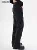 Damen Jeans American Retro Hohe Taille Gerader Reißverschluss Schwarze Hose Lässige Baggy Y2K Weites Bein Grunge Streetwear Denim Hose