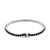 Pulsera de tenis de diamante negro natural de 2 mm / amatista natural / esmeralda de laboratorio pulsera de tenis sólida de 18 quilates para mujer diseñador de moda cadena de tenis de alta calidad