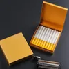 Smoking Pipes 20 pack of ultra-thin personalized men's cigarette boxes, creative moisture-proof and anti extrusion flip storage box