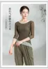 Women's T Shirts Spring And Summer Gauze Clothes Dancing Dress Classical Dance Practice Shapewear Top Chinese Classic