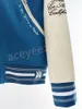 Kurtki designerskie męskie płaszcz baseballowy bombowiec bawełniany wiatrówek list patchwork haft haft mody streetwear czarna jesienna zima odzież wierzchnia