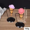 Decorative Flowers 6.3 Inches Simulation Ball Ice Cream Model Realistic Artificial Cone Fake Food Dessert Shop Display Po Props