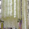 Christmas Decorations 4020Pcs Artificial Wisteria Flowers Hanging Garland Vine Rattan Fake Flower String Silk Home Garden Wedding Decoration 231123