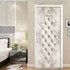 3d branco saco macio diamante pvc auto-adesivo destacável porta adesivo mural papel de parede decalque sala de estar quarto porta decoração cartaz 21230g