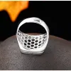 Bague de fiançailles en argent sterling 925 pour hommes, bague semi-montée de 10x12mm, ambre grenat, agate, réglage opale, 100% bijoux fins, tige ouverte réglable