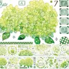 Presentförpackning 5 m charmig grön hortensia glänsande silver husdjur tejp skolartiklar maskering band diy scrapbooking dekor planer klistermärke