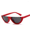 Sunglasses Cool Trendy Half Frame Rimless Cat Eye Women 2023 Fashion Clear Brand Designer Sun Glasses For Female