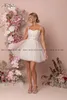 Wedding Dress ADLN Detachable Short Mini A-line Tulle Fairy Bride Robe De Mariee Custom Made Backless Lace Reception Gown