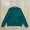 Kvinnors tröjor Autumn och vintern Simple Fluffy Jungle Green Wool Blended Round Neck Sweater Pullover