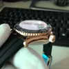 Rolaxs Automatisk titta på herr 42mm Rose Gold Case Rubber Band Glow Di Lusso 5atm 2813 Rörelse