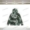 xinxinbuy Heren designer hoodie sweatshirt Parijs letterborduurwerk tie dye lange mouw dames blauw zwart groen grijs XS-XL