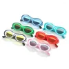 Солнцезащитные очки ZLY 2023, модные овальные женские и мужские ПК, красочная оправа для линз, винтажная вечеринка, пляжный стиль, трендовые очки Y2K, крутые UV400