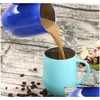 Tazze Tazza da vino senza stelo in acciaio inossidabile da 12 once Tazza da vino a doppia parete sottovuoto con boccale di birra da baseball Occhiali veloci tramite consegna a goccia Giardino domestico Ki Otepz