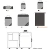 Borse portaoggetti Cubi di imballaggio a compressione 3-6 PC Organizer per valigie da viaggio con organizer per valigia estensibile in rete per