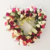 Faux Floral Greenery Künstlicher Kranz Türschwelle Blume DIY Hochzeit Zuhause Wohnzimmer Party Anhänger Wanddekoration Party Sturzgirlande Geschenk Rose 231123