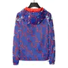 Marke Designer Herren Freizeitjacken Blau Graffti G Buchstabe Kapuzenjacke Frühling Herbst Jugend Männer Freizeit Hoodies Mantel Outdoorbekleidung Luxus Herren Zippy Mäntel Tops Kleidung