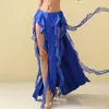 Stage Wear 2023 Belly Dancing Practice Skirt Double Split Beginner's Large Style Sexy Elegant Long 122496