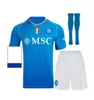 Zestaw dla dorosłych 23 24 Maglia Napoli Koszulki piłkarskie 2023 2024 Neapol Men Men Shirt H.lozano Kvaratskhelia Simeone Maradona Osimhen Anguissa Elmas Football Jerseys
