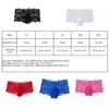 Pcs hommes S Sexy dentelle culottes voir à travers des sous-vêtements transparents Lingerie exotique flore maille Boxer respirant mâle Hombre Cueca