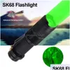 Lazer Pointer Toptan LED Fenslight Lighting Light 3 Mod Zoomable Taktik Torch Lambası Balıkçılık Avcısı Dedektörü Damla Dh8ln