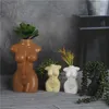 Mini Body Art Design Vase Flower Pot Kardashian Sexy Ceramics Creative Chest Bust Statue Planting Home Decoration Desk Decor 210312255