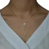 2018 latest design gold plated necklace for women jewelry high quality cz opal stone european women long Y lariat necklace style5592123
