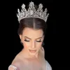 Braut für glänzende Strass Hochzeit Tiara Kopfschmuck Gold Silber handgefertigte Brautkrone Haarband Frau Abschlussball Festzug Haarschmuck Schmuck CL2969