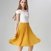 Kjolar anasunmoon kvinnor chiffon veckade vintage hög midja tutu kvinnor saia midi rokken sommarstil jupe femme 230424