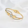 Bangle Fashion Diamond Heart Gold Bracelet For Women Luxury Woman Jewelry Adjustable Size