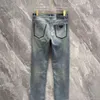 Jeans pour hommes Designer Mode Hommes Imprimé Triangle Étiquette Lettres Vintage Wash Jeans Lâche Stretch Droit Résistant à l'usure Top R tch Casual nts UUA7