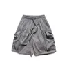 Mäns shorts tdfr Multi-pocket last shorts mens sommar safari stil fast färg knäslängd shorts avslappnad lös halva byxor män 230424