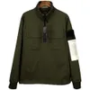 Stones Island Vestes Hommes de haute qualité Marque Topstoney Mode Lavé Demi Fermeture Éclair Outillage Décontracté Badge Brodé Veste Pulls 5577