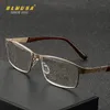 Okulary przeciwsłoneczne ramy Blmusa Rama ze stali nierdzewnej Okładki Men Business Anti Blue Light Presbyopia Presbyopia Recepty oczu 231123