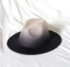 Men and womens jazz hats for young and old alike mens summer wide brim Panama gradient hats df209