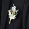 Decorazioni natalizie Mini bouquet di fiori secchi Boutonnieres Testimoni dello sposo di nozze Asole Erba di pampa Damigella d'onore Torta di compleanno Decorazioni per la tavola 231123