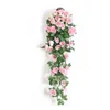 Sztuczna zieleń z kwiatów sztuczna sztuczna wieniec próg kwiat DIY Wedding Dom do domu impreza Wiselan Work Wect Dekor Party Lintel Garland Gift Rose 231123