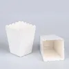 Gift Wrap 12st/Lot Pure White Mini Paper Popcorn Box Sanck Candy Baby Supplies Moive Shower Birthday Wedding Party Night TR R7M6