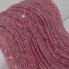 Pierres précieuses en vrac Tourmaline rose naturelle, perles rondes à facettes de 3mm