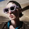 نظارة شمسية steampunk نساء رجال نظارات فاسق مربع فريدة من نوع