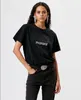 2023SS ISABEL MARANT Feminino Summer Designer Cirlion Letra da moda Imprimir camisetas casuais brancas Mulheres Slub Cotton O Polos T-shirt para meninas