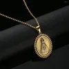 قلادات قلادة سيدة Aparecida العذراء مريم سلسلة المجوهرات الكاثوليك البرازيلية