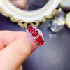 رواتب الكتلة الفضية الفضية 925 خاتم الخطوبة الفاخرة السخية للأحجار الكريمة الطبيعية Topaz Emerald Ruby التاريخ الأصلي