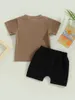 Clothing Sets Western Baby Boy Summer Clothes Cow Print Short Sleeve T-Shirt Top Elastic Waist Shorts Set 2Pcs Cowboy Outfits