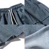 Męskie spodnie Letnie proste workowate szorty mężczyźni męskie sprężyste talii dres bresowy do koszykówki luźne kolano pięciopunktowy
