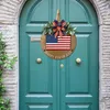 Decoratieve bloemen Amerikaanse vlag bloemenkrans patriottische herdenkingsdag 4 juli bloemeng sling