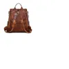 Sacos escolares femininos design vintage macio pu mochila de couro grande capacidade anti roubo bolsa de ombro de viagem