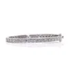 Sterling Sliver 4mm Bling Diamond Moissanite Armband Bangle for Women