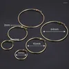 Brincos de argola 3Pairs 2mm Hoops for Women Polished Black Silver Color Gold Gold Brincha Diâmetro do presente 20/40/60mm LGEM26