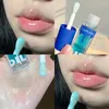 Brillo de labios transparente, aceite de vidrio, fragancia de brillo de labios, no pegajoso, hidratante, tinte de labios, suero para el cuidado de los labios, imprimación, cabezal de cepillo grande